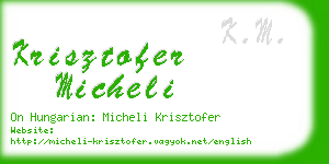 krisztofer micheli business card